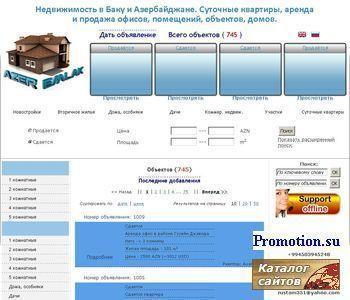 Архивное изображение: Продажа недвижимости - на сайте Azeremlak.com