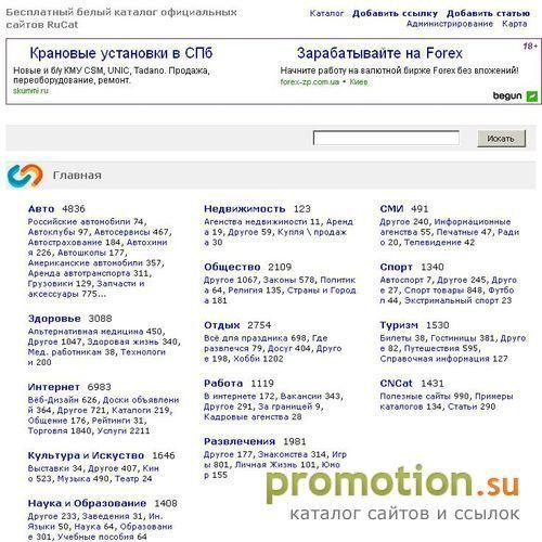 Архивное изображение: Каталог сайтов rucat.org