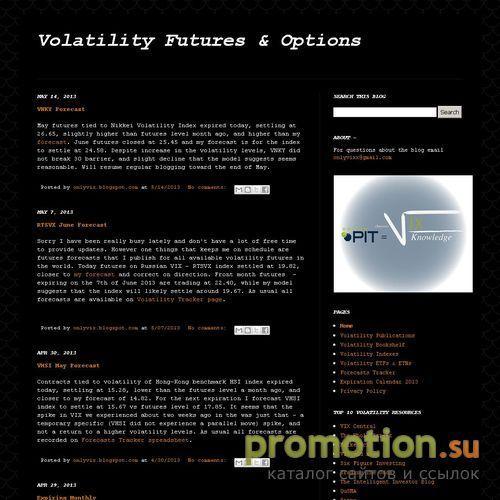 Архивное изображение: Volatility futures and options