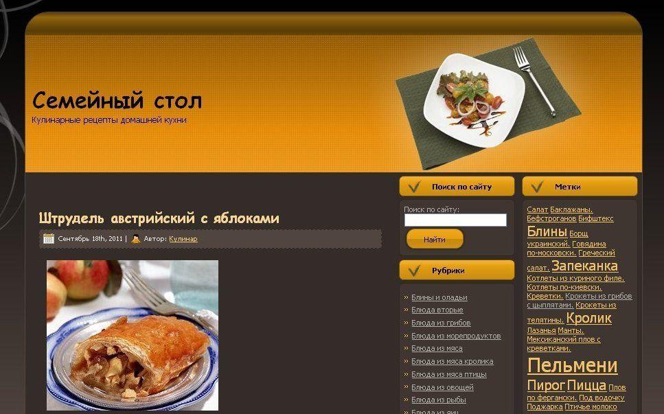 Архивное изображение: Семейный стол.Кулинарные рецепты.Диеты