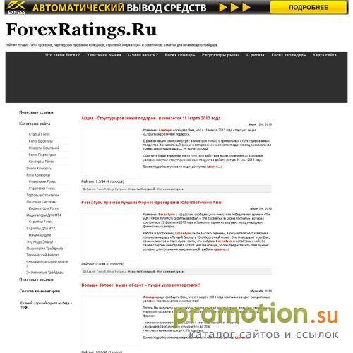 Архивное изображение: Веб-сайт Forex Ratings - все о скриптах Форекс