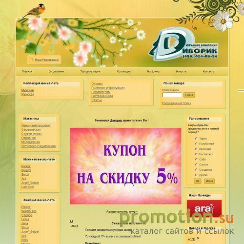Архивное изображение: Сеть магазинов обувной фирмы Диворик!
