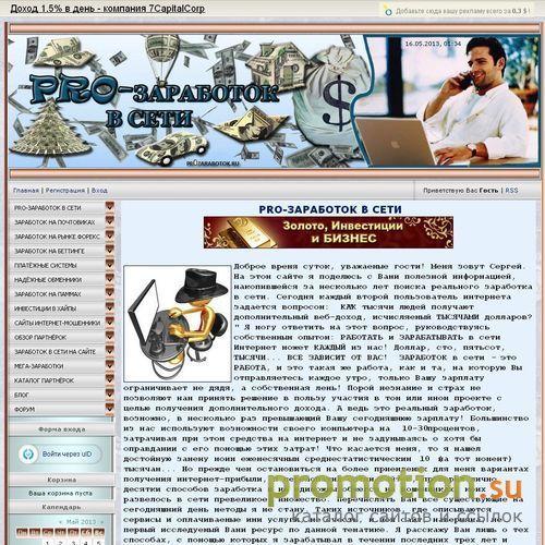Архивное изображение: PRO-заработок в сети