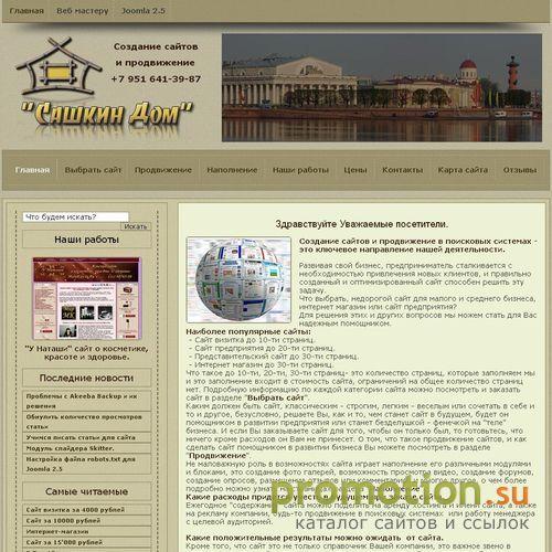 Архивное изображение: Сашкин Дом создание сайтов