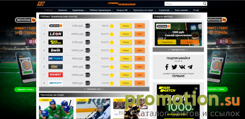 Архивное изображение: Обзор БК, прогнозы на спорт от TopBet