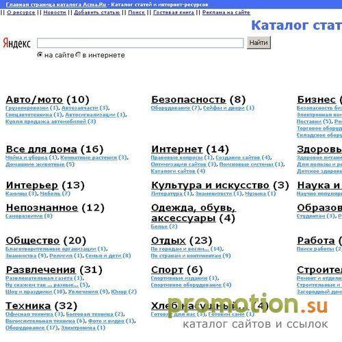 Архивное изображение: Каталог интернет-ресурсов и статей