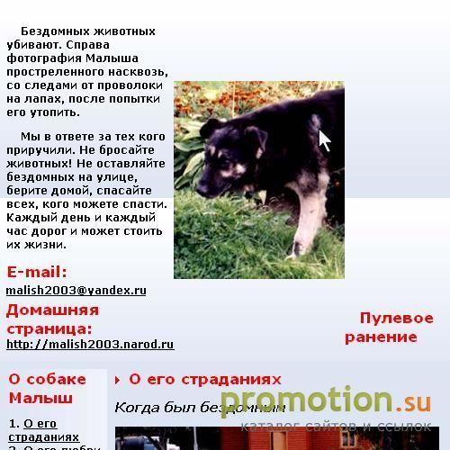 Логотип Сайт о собаке по кличке Малыш