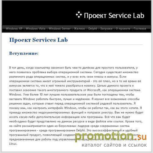 Архивное изображение: Проект Services Lab