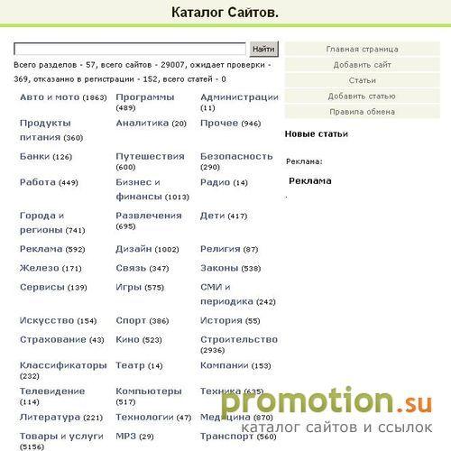 Архивное изображение: Каталог сайтов рунета