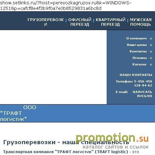 Архивное изображение: Грузоперевозки TRAFT logistic
